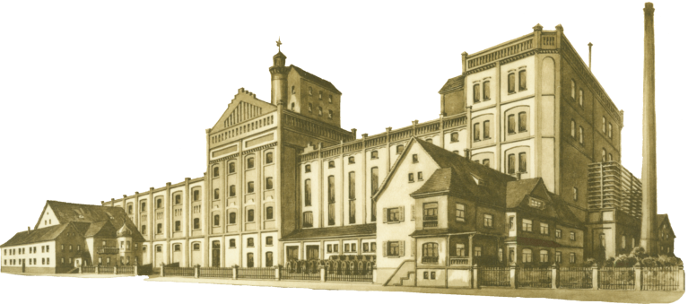 Historisches Bild der Brauerei Gampert