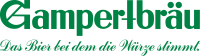 Gampert-Bräu Schriftzug grün